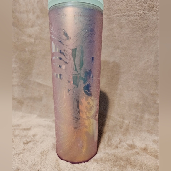 NWOT Starbucks 16oz Iridescent Soft Touch Mermaid Turn Lid Cup Tumbler - Picture 2 of 10
